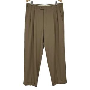 Vintage Burberry’s Khaki Pants Straight Leg Tan Beige Waist Size 36